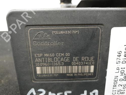 Used ABS pump ABS pump CITROËN C5 II (RC_) 2.0 HDi (RCRHRH) (136 hp) 22885643 22885643
