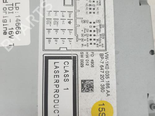 Used Radio Radio VW GOLF VI (5K1) 2.0 TDI (110 hp) 22881642 22881642