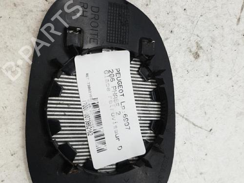 Used Right mirror glass PEUGEOT 206 Hatchback (2A/C) 1.1 i (60 hp) 23435929