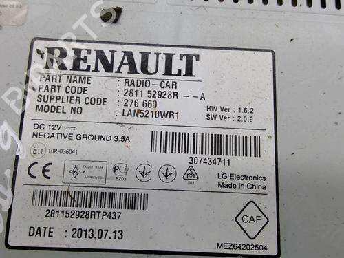Used Radio RENAULT CLIO IV (BH_) 1.5 dCi 75 (75 hp) 22876449