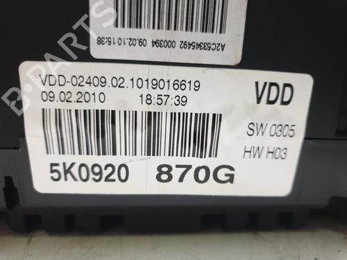 instrument-cluster-vw-golf-vi-5k1-16-tdi-2008-2009-2010-2011-2012-2013-2014-22866616 main image