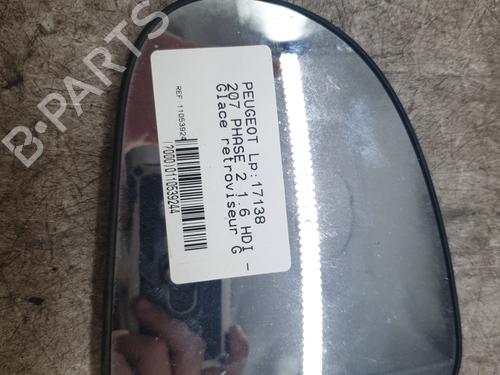 Left mirror glass PEUGEOT 207 (WA_, WC_) 1.6 HDi | BP28056559C148 