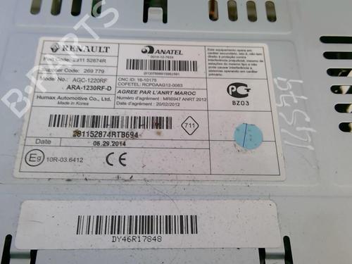 Radio RENAULT CLIO IV (BH_) 1.5 dCi 90 | BP22876535E6 