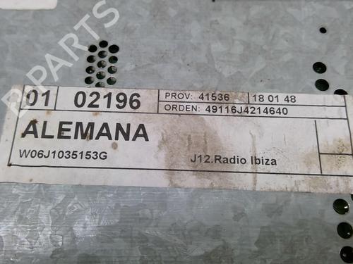 Radio SEAT IBIZA IV (6J5, 6P1) 1.6 TDI | BP22884637E6 