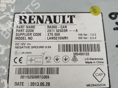 Radio RENAULT CLIO IV (BH_) 1.5 dCi 75 | BP22871494E6 