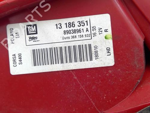 Right taillight OPEL CORSA D (S07) 1.0 (L08, L68) | BP22886121C35 