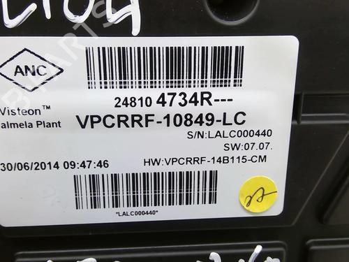 Instrument cluster RENAULT CLIO IV (BH_) 1.2 TCe 120 (BHM0) | BP22886017C47 