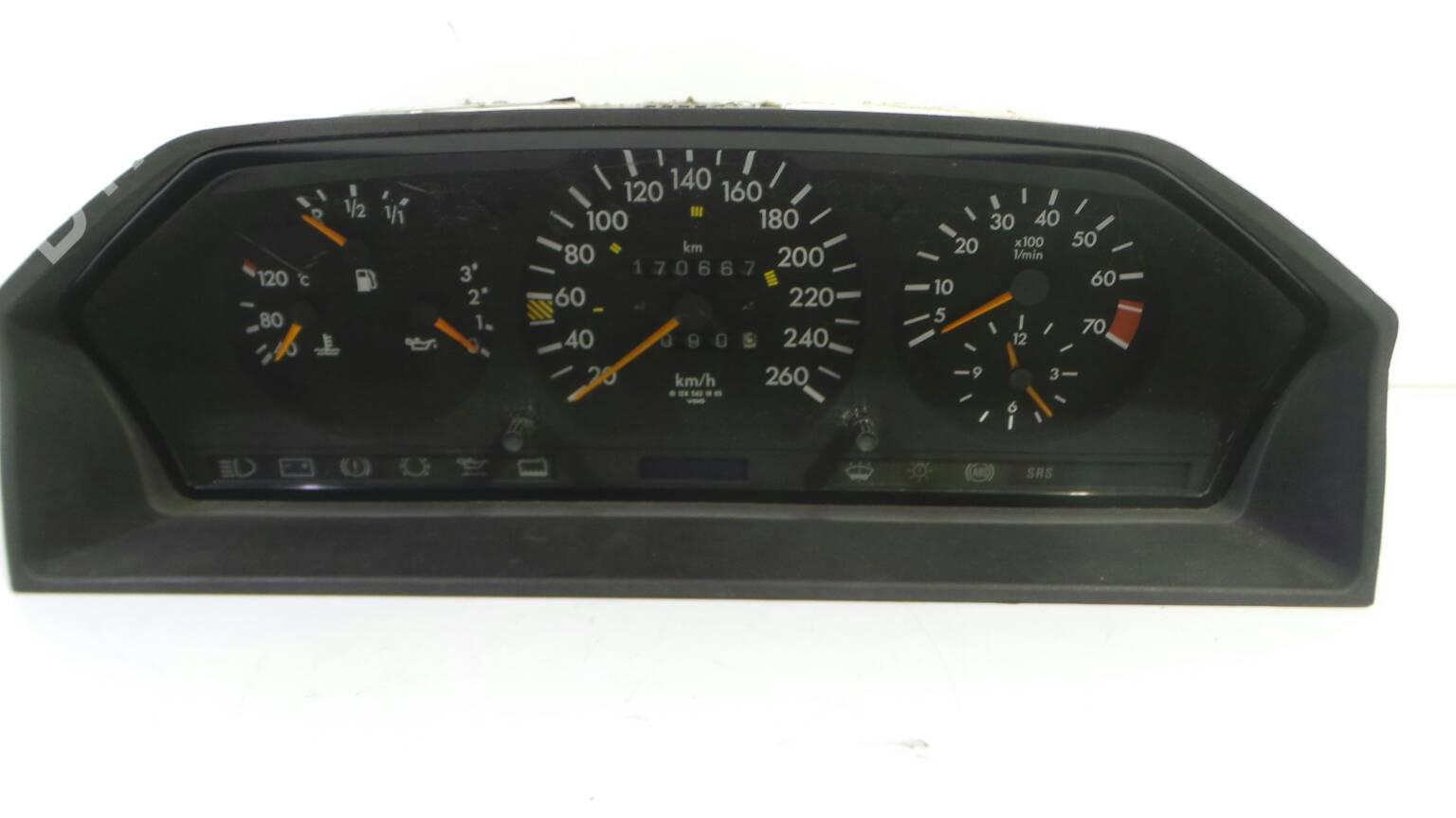 Compteur / Instrument De Bord Pour Mercedes 300D/300TD (W124) - Occasion Fonctionnel - Origine Allemagne