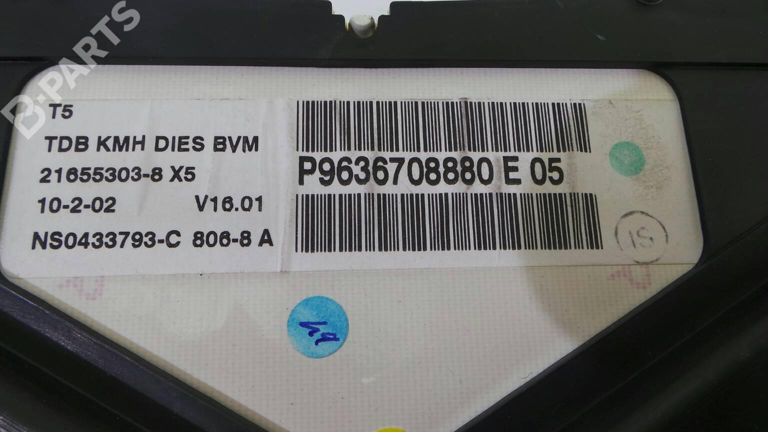 Instrument cluster PEUGEOT 307 (3A/C) P9636708880E05 2226486 BParts