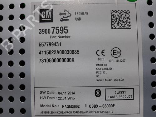 Radio OPEL ASTRA J (P10) | BP23464130E6