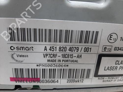 Bilradio SMART FORTWO Cabrio (451)  | BP23464198E6 