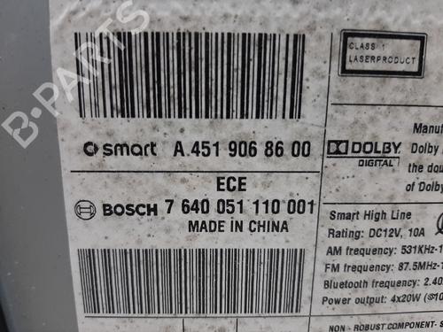 Autoradio SMART FORTWO Cabrio (451)  | BP23464200E6 