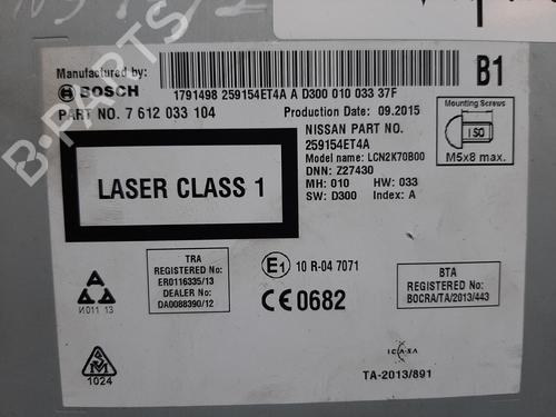 Used Radio Radio NISSAN QASHQAI II (J11, J11_) [2013-2026] 23464117 23464117
