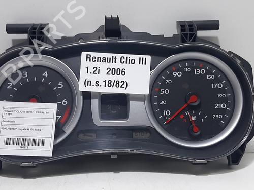 Used Instrument cluster RENAULT CLIO III (BR0/1, CR0/1) 1.2 16V (58 hp) 23468834