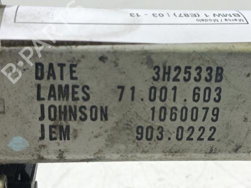 Rudehejsemotor bagstkærm højre BMW 1 (E87)  | BP23479461E22