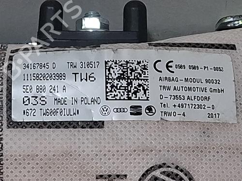 Left seat airbag SKODA OCTAVIA III (5E3, NL3, NR3) 1.6 TDI | BP31258799C13