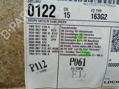 Rear right panel VW PASSAT B8 (3G2, CB2) 1.6 TDI | BP38560817C61 - Image 4