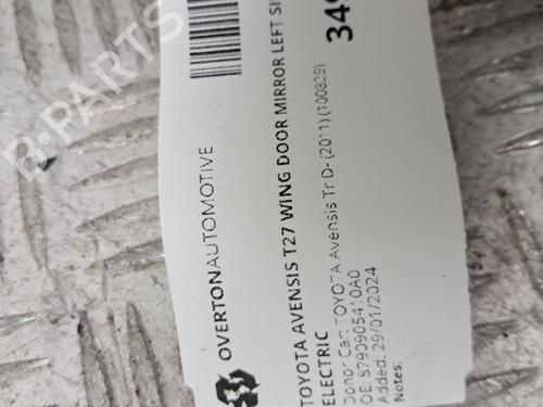 Retrovisor izquierdo TOYOTA AVENSIS Saloon (_T27_) 2.0 D-4D (ADT270_, ADT270R) | BP30893938C26 