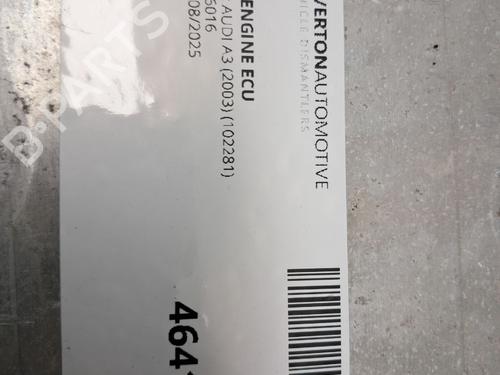 Engine control unit (ECU) AUDI A3 (8L1) 1.6 | BP29683478M57 