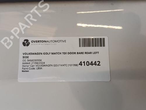 Left rear door VW GOLF VI (5K1) 1.6 TDI | BP29662913C4