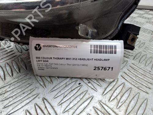 Left headlight FIAT 500 (312_) 1.2 (312AXA1A) | BP29652154C28 