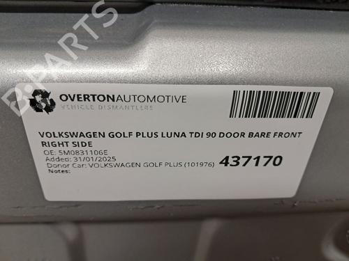 Right front door VW GOLF PLUS V (5M1, 521) 1.9 TDI | BP29670773C3 