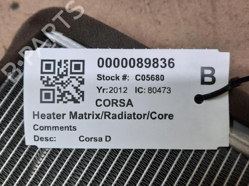 Radiateur de chauffage VAUXHALL CORSA Mk III (D) (S07) 1.4 (L08) | BP29648012M63