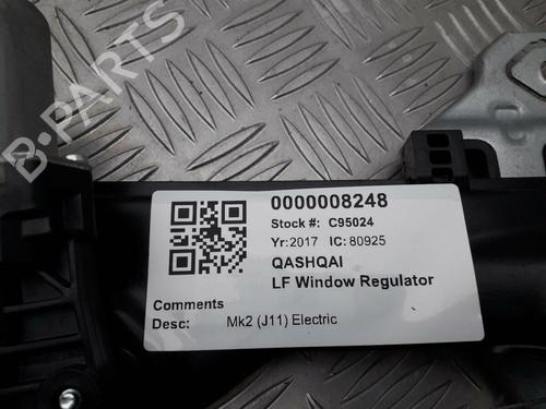 Front left window mechanism NISSAN QASHQAI II (J11, J11_) 1.5 dCi | BP29645760C22 