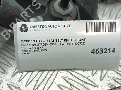 Sikkerhedssele foran højre CITROËN C3 II (SC_) 1.4 | BP29682968I25
