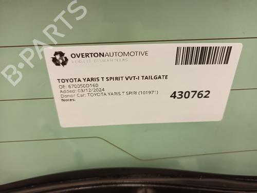 Tailgate TOYOTA YARIS (_P9_) 1.33 VVT-i (NSP90_, NSP90R) | BP29668196C6