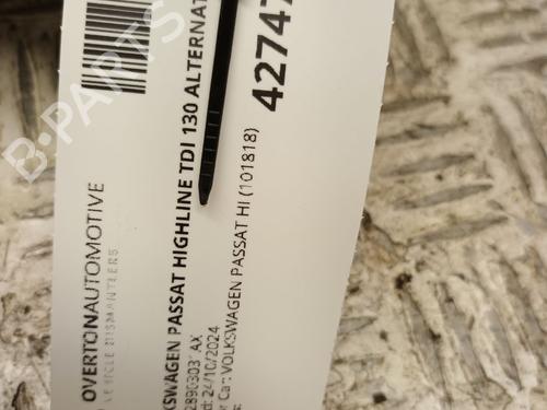 Alternator VW PASSAT B5.5 (3B3) 1.9 TDI | BP31985086M7 