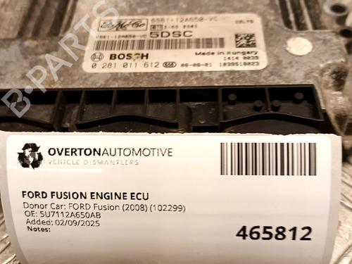 Engine control unit (ECU) FORD FUSION (JU_) 1.6 TDCi | BP29684597M57