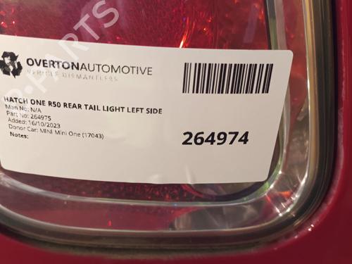 Venstre baglygte MINI MINI (R50, R53) One | BP29652603C34 