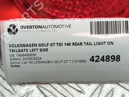Left taillight VW GOLF V (1K1) 2.0 TDI 16V | BP29666437C34