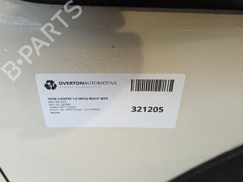 Right front fenders MINI MINI (R56) Cooper | BP29654508C42 