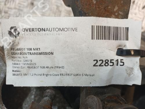 Gearbox PEUGEOT 208 I (CA_, CC_) 1.2 VTI 82 | BP29651244M3
