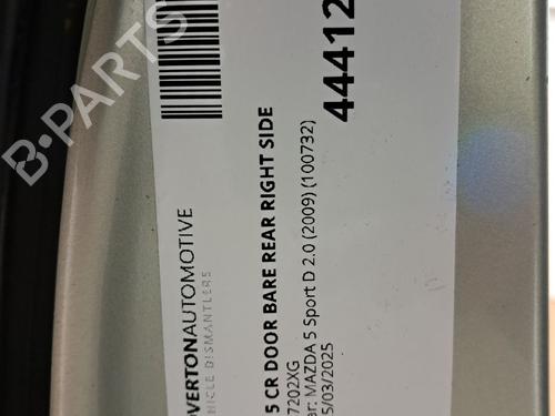 Right rear door MAZDA 5 (CR) 2.0 CD (CR19) | BP29673942C5 