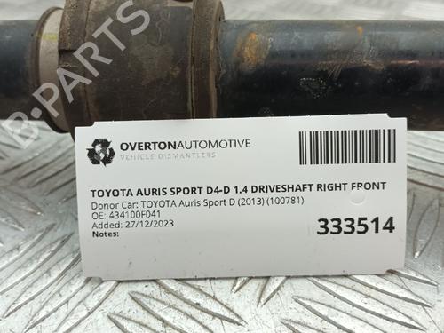 Right front driveshaft TOYOTA AURIS (_E18_) 1.4 D-4D (NDE180_, NDE180R) | BP29655705M39 