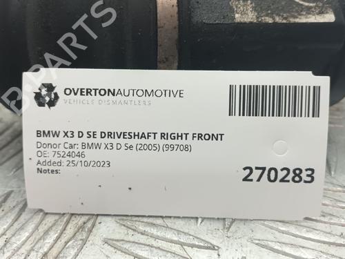Drivaksel fortil Højre BMW X3 (E83) 2.5 i | BP29652897M39 