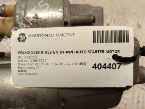 Starter VOLVO XC60 II (246) D4 AWD | BP29661692M8 