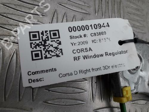 Vindusheismekanisme høyre foran VAUXHALL CORSA Mk III (D) (S07) 1.4 (L08) | BP29646087C23