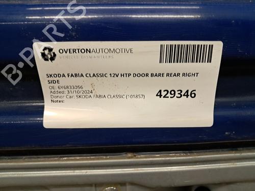 Right rear door SKODA FABIA I (6Y2) 1.2 | BP29667650C5 