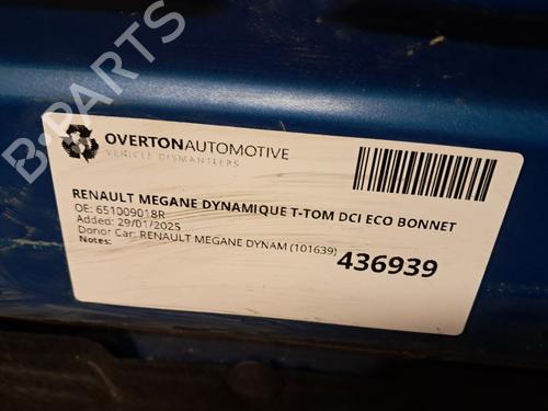 Hood RENAULT MEGANE III Hatchback (BZ0/1_, B3_) 1.5 dCi (BZ09, BZ0D, BZ1W, BZ29, BZ14) | BP29670705C1 