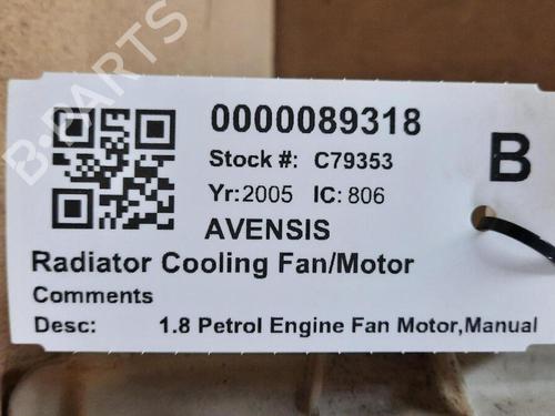 Fan TOYOTA AVENSIS (_T25_) 1.8 VVT-i (ZZT251_, ZZT251R) | BP29648003M128