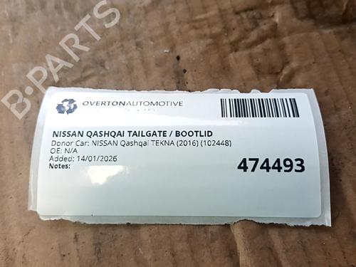 Tailgate NISSAN QASHQAI II (J11, J11_) 1.2 DIG-T | BP32039074C6