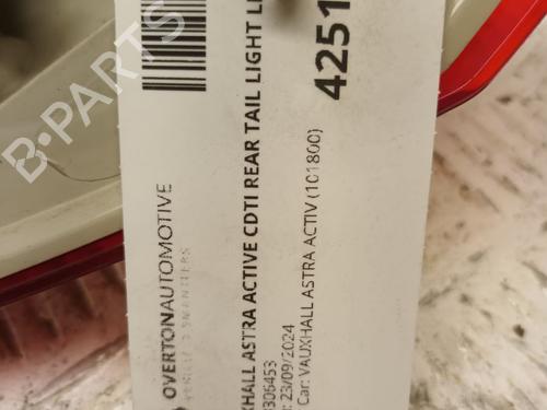 Left taillight VAUXHALL ASTRA Mk VI (J) (P10) 1.7 CDTi | BP29666516C34 
