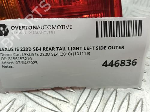 Venstre baglygte LEXUS IS II (_E2_) 220d (ALE20) | BP29674967C34 