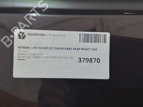 Right rear door NISSAN JUKE (F15) 1.6 | BP29659313C5 