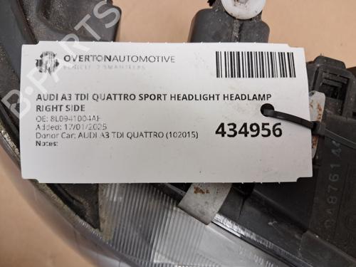 Right headlight AUDI A3 (8L1) 1.9 TDI quattro | BP29669873C29