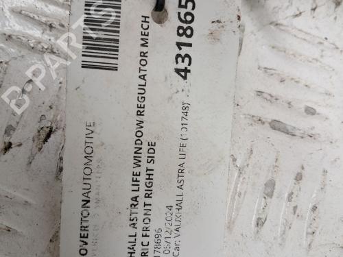 Front right window mechanism VAUXHALL ASTRA Mk V (H) (A04) 1.6 (L48) | BP29668600C23 